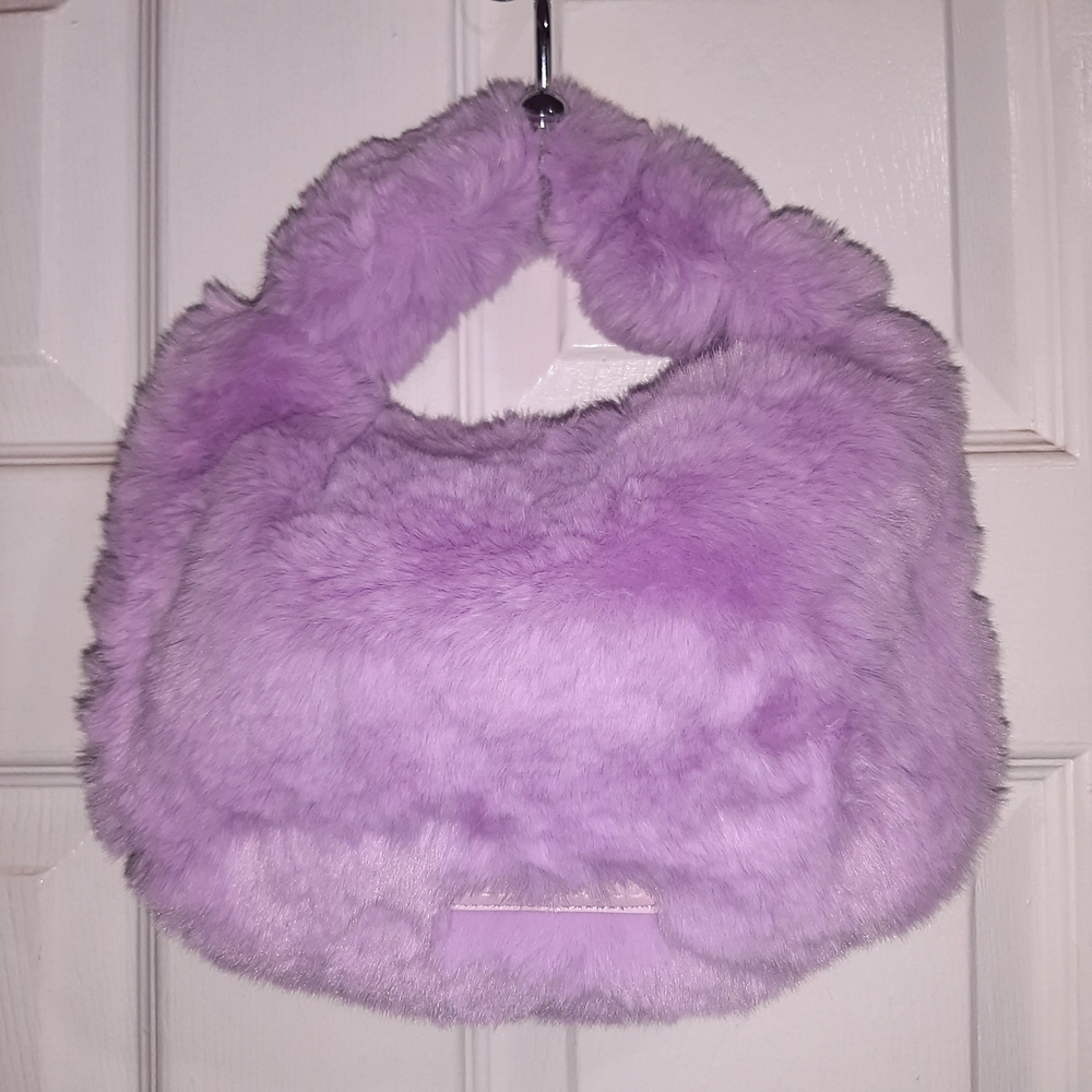 Melie Bianco Faux Fur Purse
